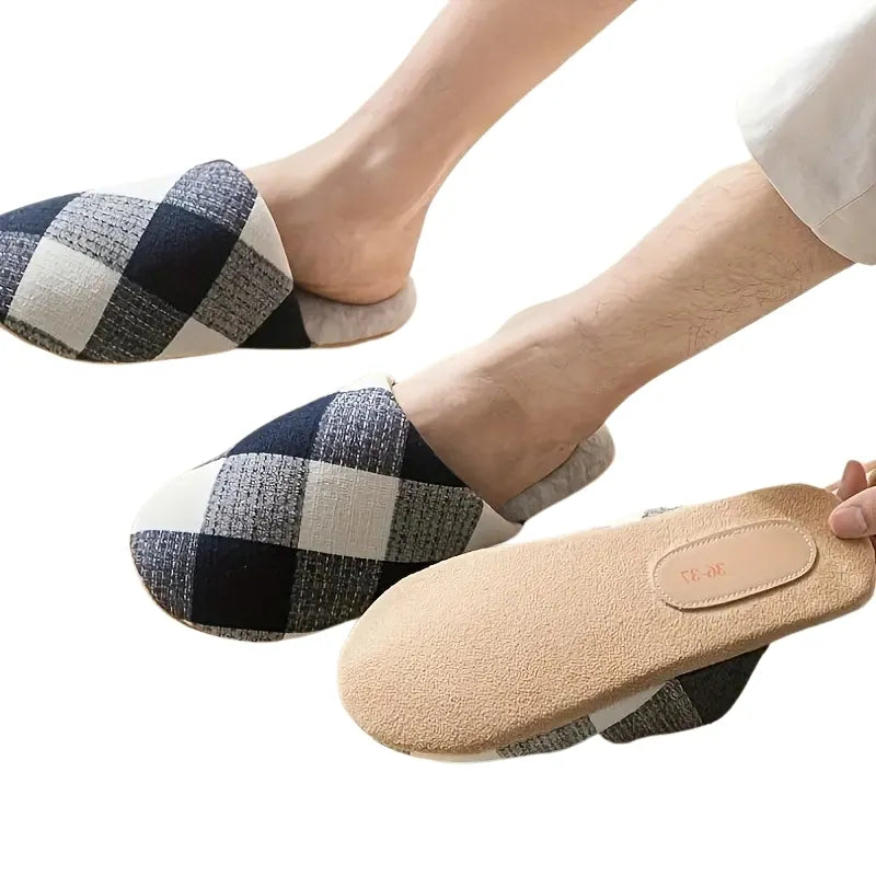 Pantoufles Classiques à Carreaux