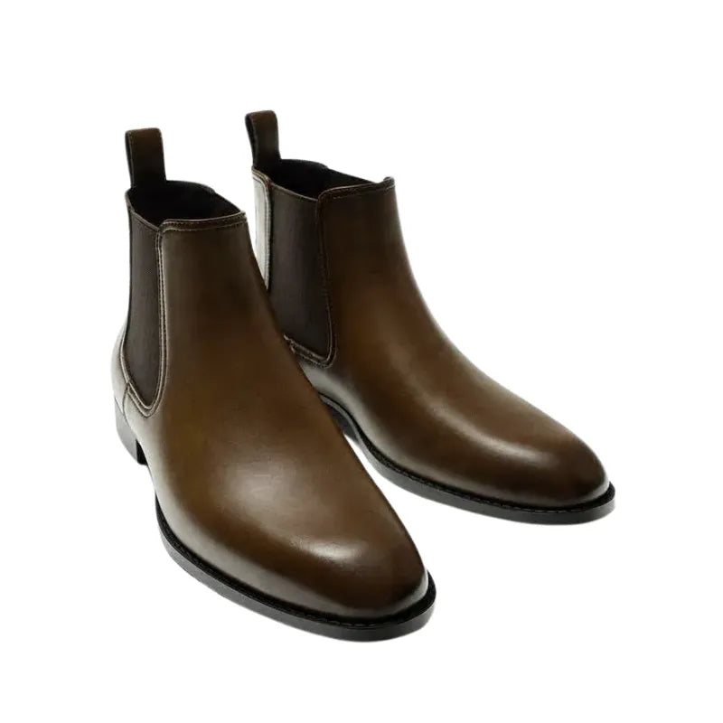 Bottines Chelsea en cuir lisse