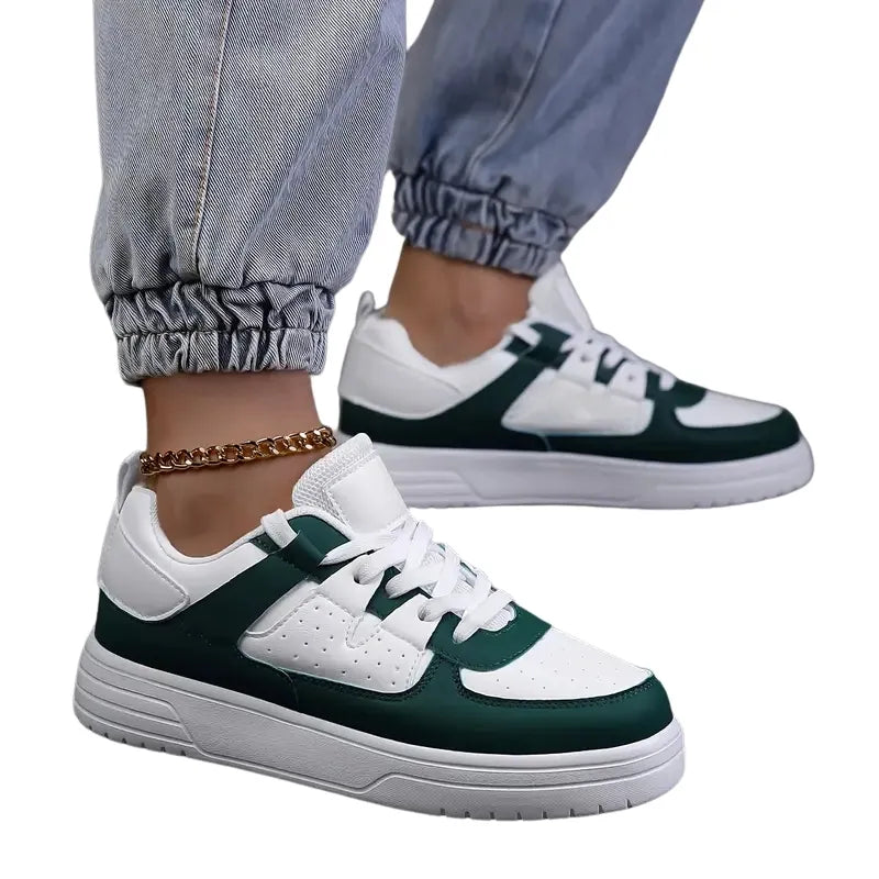 Baskets Sportives Vert et Blanc