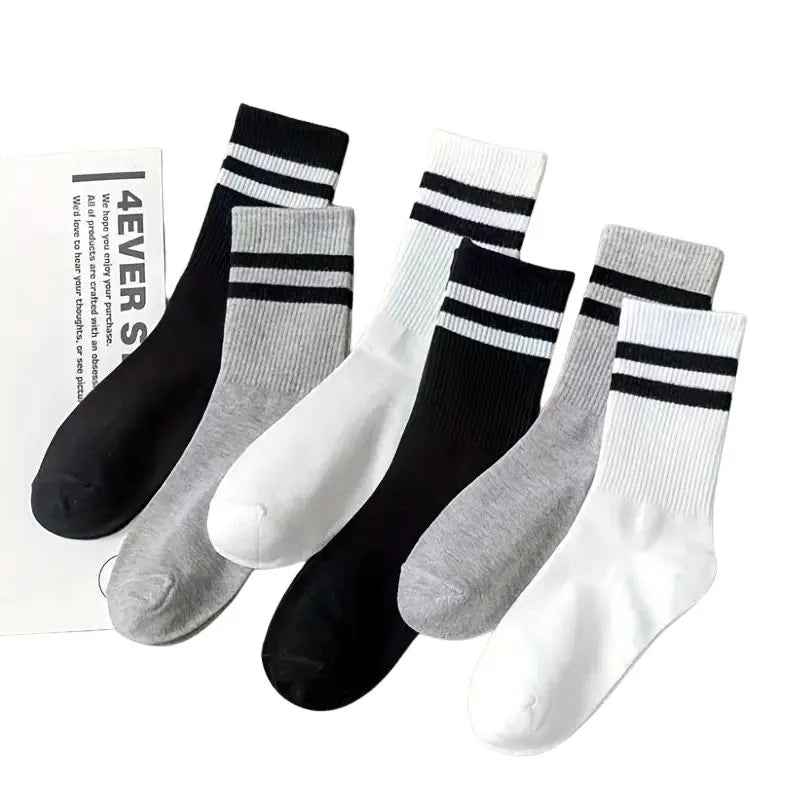 StripeFit – Lot de 5 Paires de Chaussettes Rayées
