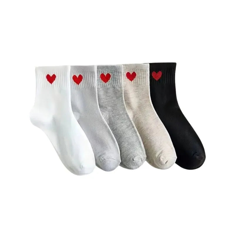LoveSocks – Lot de 5 Paires de Chaussettes à Motif Cœur