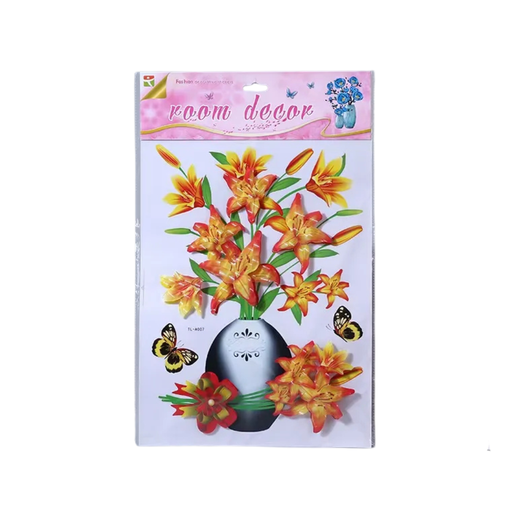 Floral sticker
